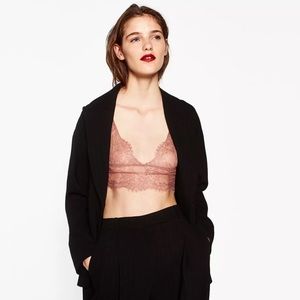 ZARA Lace Bralette, Small, NWT